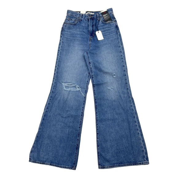 NEW Levi's Women High Rise Loose Flare Leg Blue Jeans Size 26 X 32 - Picture 2 of 16